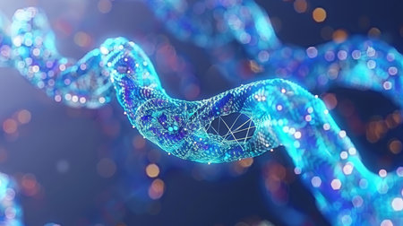 Captivating 3d microscopic view  intricate neuron network displayed with abundant copy roomの素材