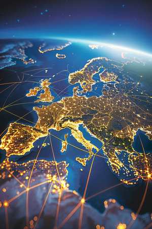 Navigating global trade  essential shipping routes and supply chain logistics mappingの素材