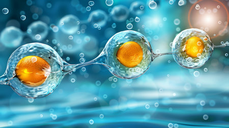 Illustration of embryo development  ovulation of secondary oocyte and fertilization processの素材