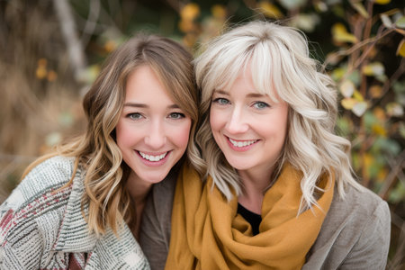 Heartfelt moment  mother and teen daughter bond intimately in emotional portrayalの素材