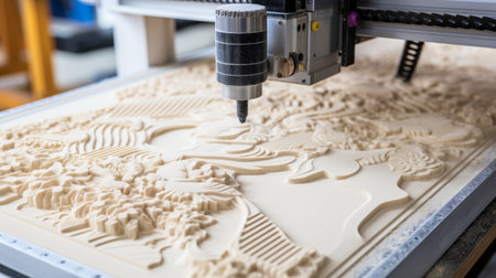 Cnc precision  crafting a kitchen tool with efficiency   showcasing technology in everyday objectsの素材