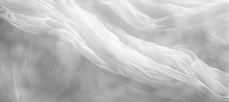 Abstract Background of Smooth Elegant White Silk or Satin Luxury Cloth Texture, Wedding Backgroundの素材