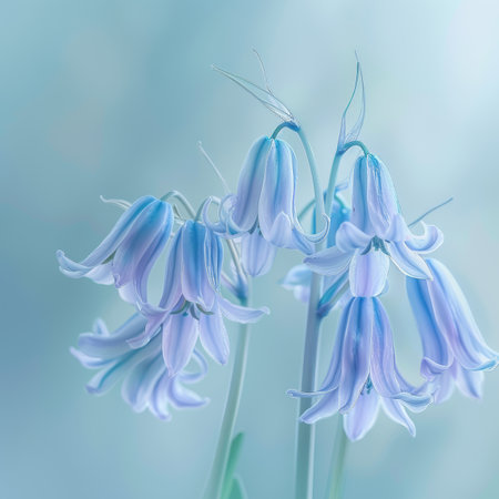 Elegant Bluebell Flowers, Soft Focus Floral Background. Spring Flowers. Nature Background.の素材