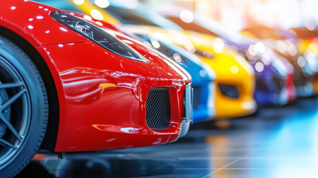 Luxury Vehicles, Car Dealership Showroom New Cars for Sale, Automotive Industry and Market Trendsの素材