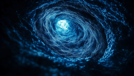 Cosmic Blue Tunnel Swirl of Light, Galaxy, Wormhole Portal, Fantasy or Sci-Fi Cover Conceptの素材