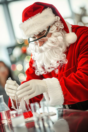 Santas Science Workshop Discovering Holiday Cheer Through Festive Chemistry Experimentsの素材
