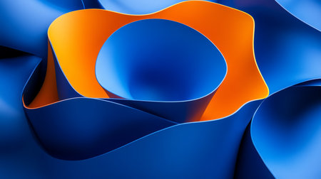 Abstract Background, Vibrant Colors, Fluid Shapes, 3D Rendering, Modern Art, Minimalist Designの素材