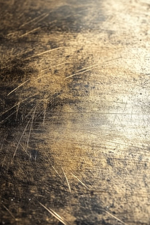 Scratched Metallic Surface Grunge Texture Background with Distressed Marks and Patinaの素材