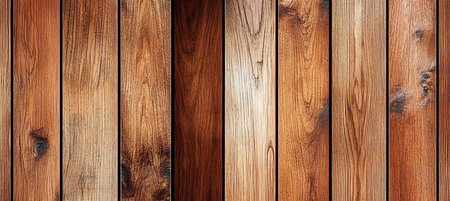 Rustic Wood Plank Background Natural Texture With Warm Tones And Vertical Grain Patternの素材