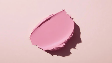 Smear of Paste-Like Pink Cosmetic Product, Beauty Cream, or Face Mask on Neutral Backgroundの素材