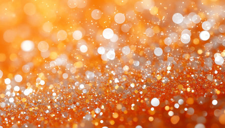 Abstract Background with Fiery Orange, Swirling Particles, and Sparkling Bokeh Effectsの素材