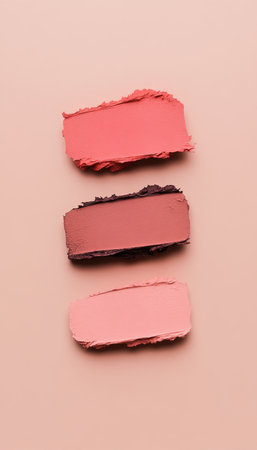 Luxury beige pastel makeup products with creamy textures for holiday flatlay and abstract artの素材