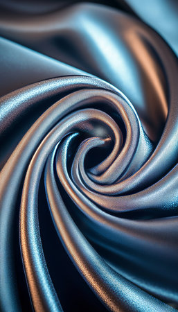 Blue And Copper Color Satin Background., An Abstract Background With Luxury Texture As A Swirlの素材