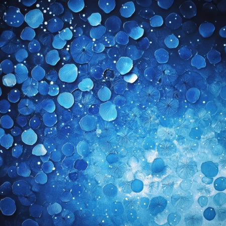 Abstract Blue Background, Glitter Texture, Shimmering, Sparkling Particles, Festive Design, Backdropの素材