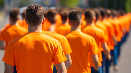 United in Orange A Powerful Display of Solidarity and Remembrance on a Day of Significanceの素材
