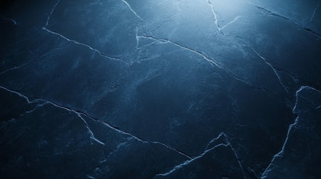 Elegant Navy Blue Marble Texture Background With Fine, Dark Cracks, Luxury Stone Designの素材