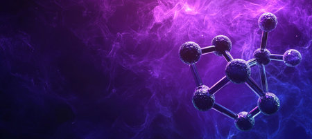 Molecular Structure in Purple and Blue Haze Science, Chemistry, Laboratory Research Backgroundの素材