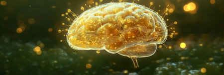 Digital Brain Circuitry Glowing Technology and the Power of Technological Transformation on Ideasの素材