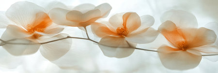 Delicate Floral Symphony Soft Dreamy Composition with Pastel Colored Flowers and Ethereal Flowの素材