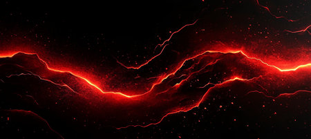 Abstract Background With Glowing Wavy Lines Flowing Like Lava. Abstract Fire Background.の素材
