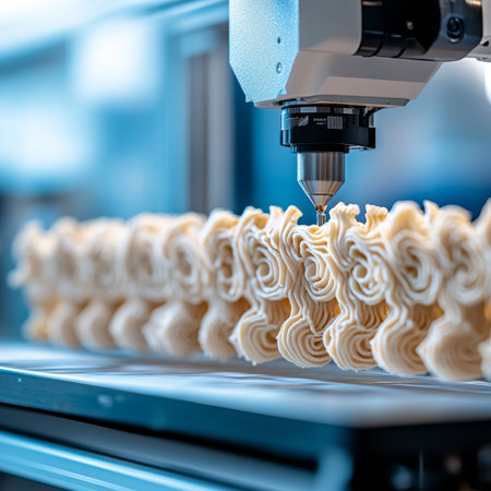 3D Food Printing Of Pasta Industrial Food Automation In A Modern Food Production Facilityの素材