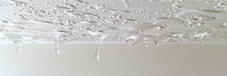 Water Damage On Ceiling, Home Repair Issue, Leaking Roof, Water Stains On White Ceilingの素材