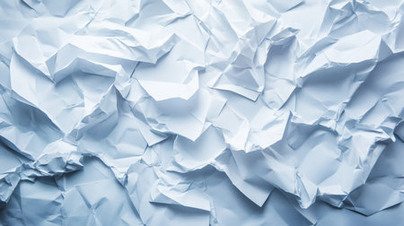 Abstract Background of Crumpled White Paper, Texture of Wrinkled, Creased Paper Materialの素材