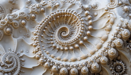 Intricate Abstract Fractal Organic Swirls and Delicate Detail, Digital Art Renderingの素材