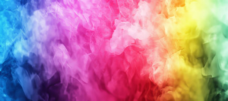 Abstract Vibrant Watercolor Cloud Background Texture with Soft Pink, Blue, Green, and Yellow Colorsの素材