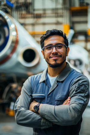 Confident Aerospace Engineer In Aviation Industry, Expertise In Technology And Electronics.の素材