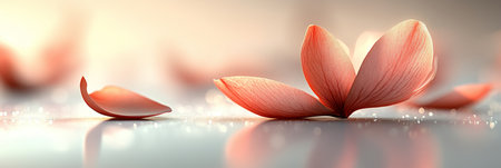 Delicate Pink Petals, Soft Background A Serene Composition Expressing Beauty and Tranquilityの素材