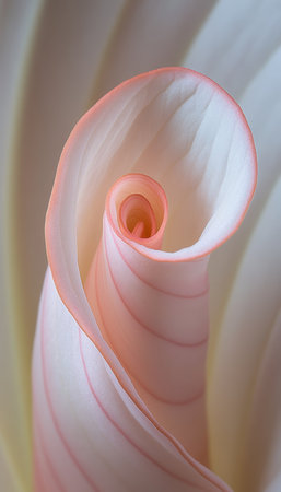 Abstract Macro Of Delicate White And Pink Flower Petals,Soft Focus And Pastel Colourwayの素材