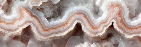 Delicate Pink and White Marble Pattern with Shimmer, Dreamy Natural Background Wavy Structure.の素材