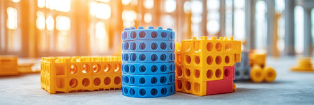 Colorful Building Blocks A Playful Approach to Childhood Construction and Imaginationの素材