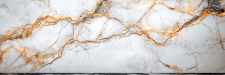 White And Golden Marble Texture With Natural Pattern For Background Or Design Art Work.の素材
