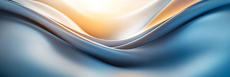 Abstract Smooth Blue And Orange Wave Background, Representing Health And Vitality In Healthcareの素材