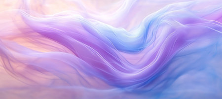 Pastel Gradient Background, Flowing Fabric Creates Abstract Design, Concepts of Luxury, and Softnessの素材
