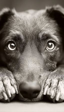 Curious Canine Gaze Adorable Dog s Expressive Eyes Invite Connection and Playfulnessの素材