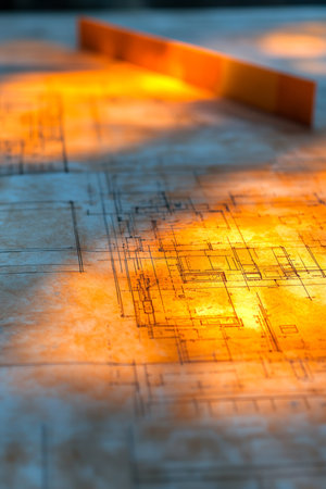 Blueprint, Architectural Drawing, Construction Plan, Soft Focus, Planning, Development Conceptの素材