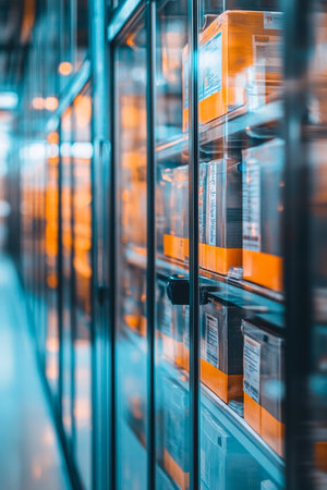 Refrigerated storage, Food production, Industrial refrigerators, Cold storage warehouseの素材