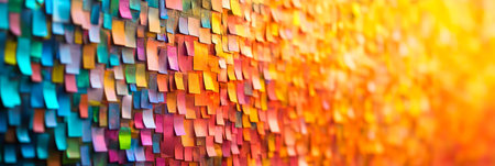 Colorful Brainstorming Notes Background, Abstract Representation of Marketing and Advertising Ideasの素材