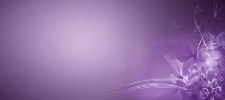 Abstract Floral Background, Violet Flower Pattern, Floral Design Element, Elegant Wallpaperの素材