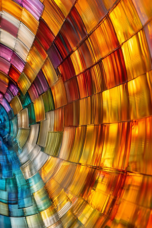Abstract Background, Swirling Colorful Lines, Vibrant Hues of Warm Colors, Dynamic Compositionの素材