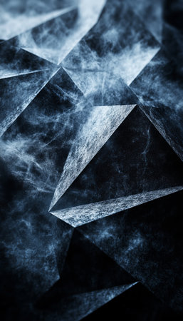 Abstract Background, Soft Triangles Gradient From Light Gray To Charcoal with Blurred Bokehの素材