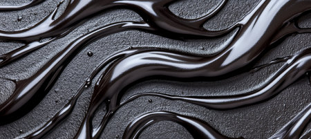 Abstract Background With Dark Fluid Waves, Swirls, Ripples, And Reflections, Studio Shotの素材