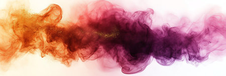 Abstract Smoke Background with Vibrant Gold Accents, Pink and Purple watercolor Splatterの素材