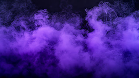 Abstract Swirling Purple Smoke Art, Deep Vibrant Colors Against Darkness, Dynamic Flowing Patternsの素材