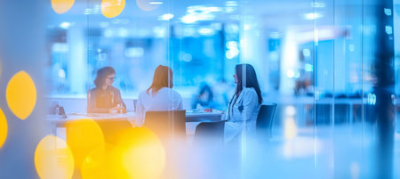 Medical Professionals Collaborating in Modern Laboratory Setting with Soft Blurred Backgroundの素材