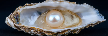 Exquisite Pearl Jewelry Gemstone Open Shell Mollusk Luxury Treasure Nature Studio Shot Closeup Blueの素材