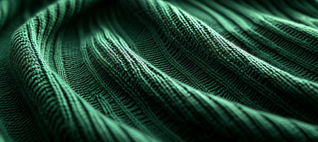 Close-up, Forest Green Knitted Texture Abstract Textile Background, Stock Photographyの素材